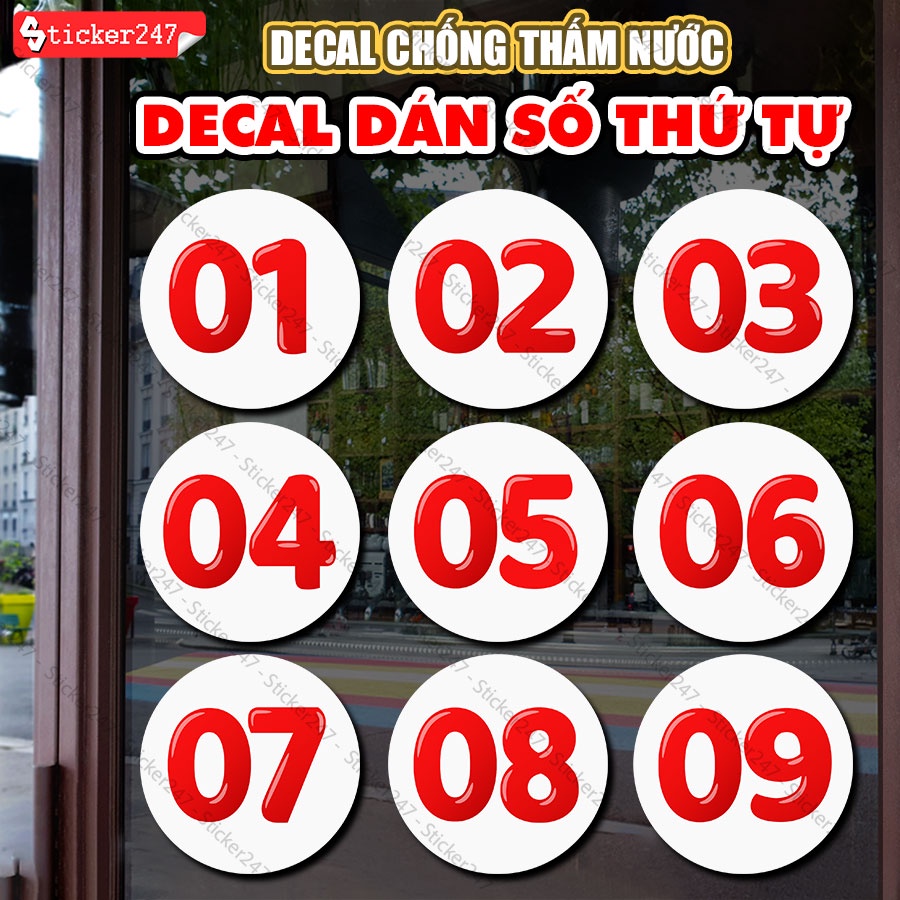 Sticker Số Thứ Tự Giá Rẻ Tháng 9,2023|Biggo Việt Nam